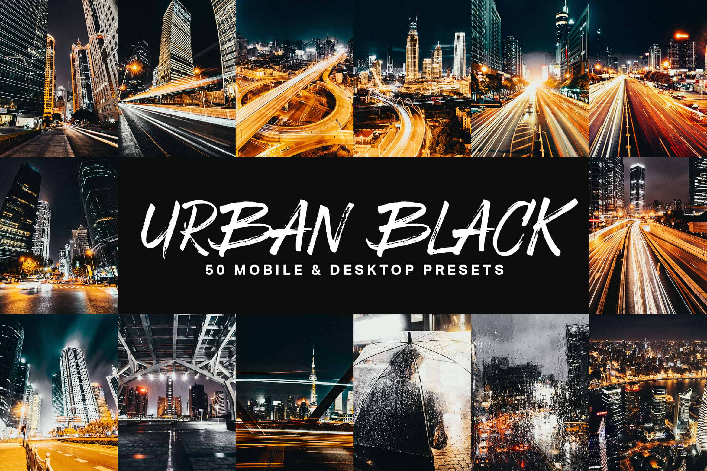 50 Urban Black Lightroom Presets and LUTs | SparkleStock