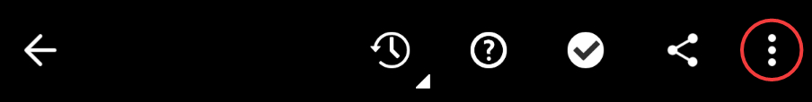 Screenshot of Adobe Photoshop Lightroom for Mobile showing the location of the three-dot menu.